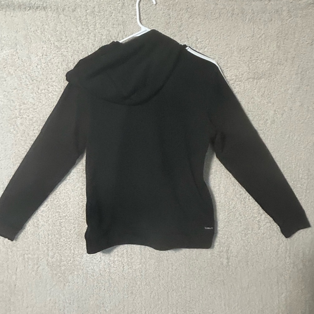 Adidas Mens Climalite Hoodie Size M Black Sweatshirt Logo Casual Comfort - Picture 5 of 6